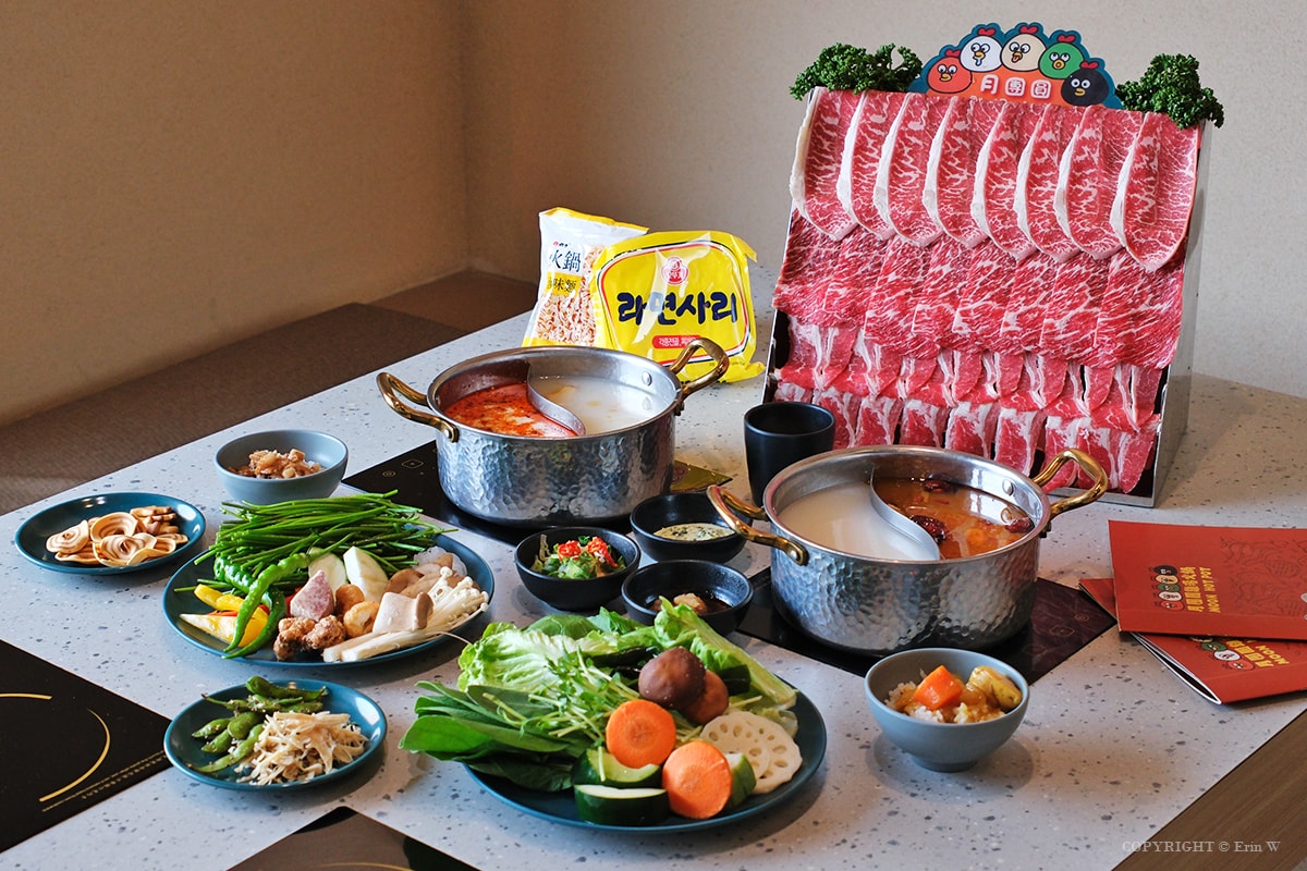 苗栗．頭份｜月團圓雞湯火鍋｜個人388元起的一鍋兩味鴛鴦鍋 野菜自助吧吃到飽 冬季暖身必吃的隱藏版薑母雞酒湯底